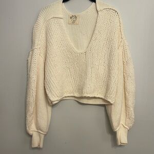 Free People, Slouchy, Chunky knit sweater.
